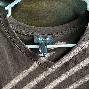 Forever 21 Men's Chocolate Brown Tee